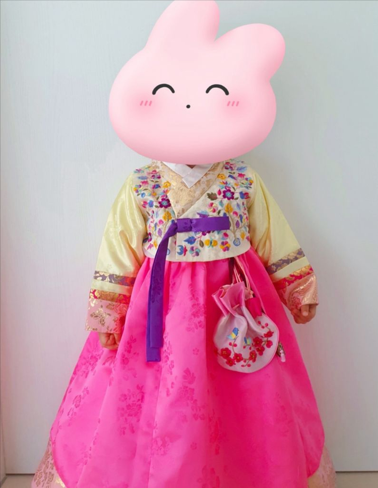 예닮 한복 1호 아기 아동 유아 여아 키즈 어린이 한복 돌 백일 속치마 복주머니 이미지