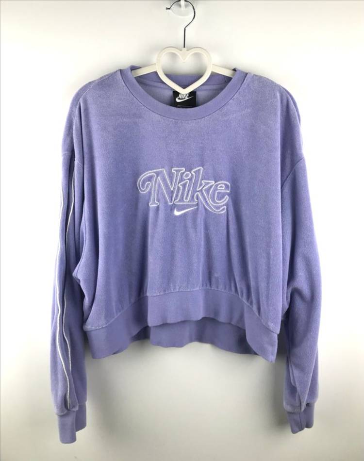 나이키 연보라 맨투맨 퍼플 크롭 바이올렛 y2k희귀레어대대장 빈티지--0