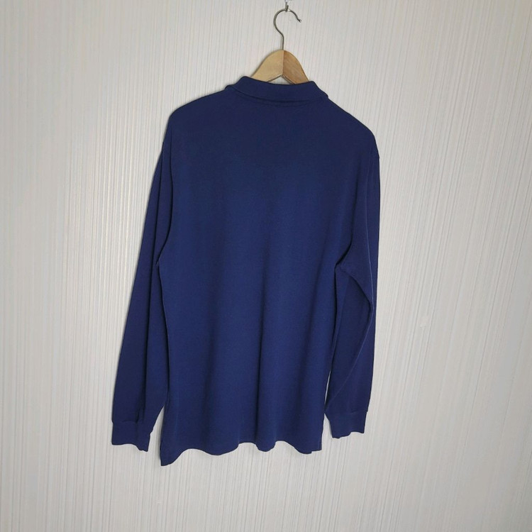 XL 폴로 긴팔 카라티셔츠 네이비 랄프로렌 피케--2
