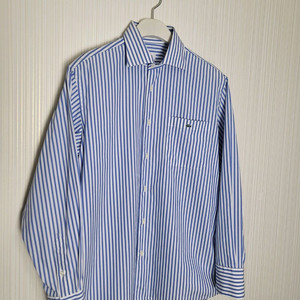100_라코스테 셔츠 블루 스트라이프 포켓