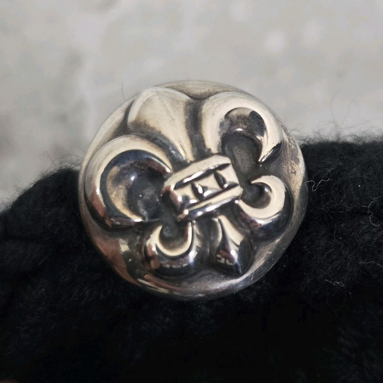 크롬하츠 플레어 레더패치 캐시미어 비니 판매--1