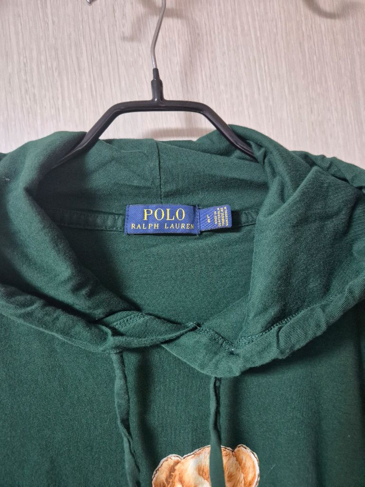 (정품) 폴로 랄프로렌 베어 후드티 티셔츠 긴팔 라지 곰돌이--3