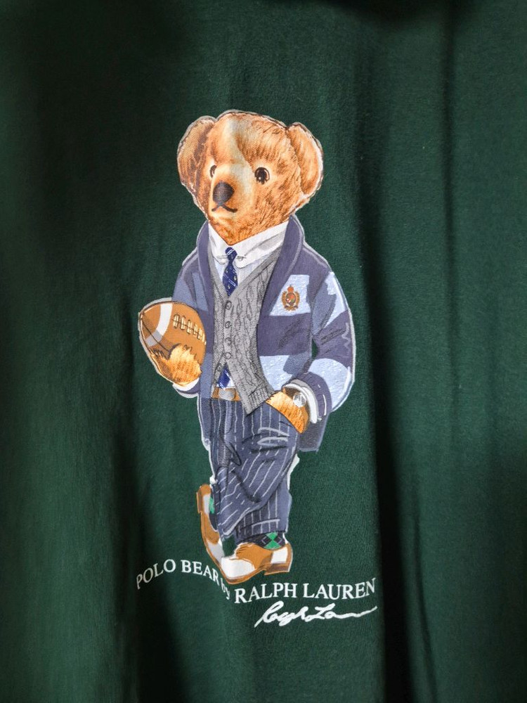 (정품) 폴로 랄프로렌 베어 후드티 티셔츠 긴팔 라지 곰돌이--4