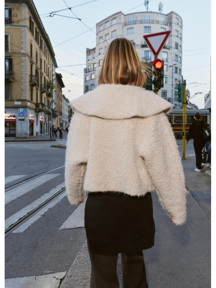 자라 부클 니트 자켓--2