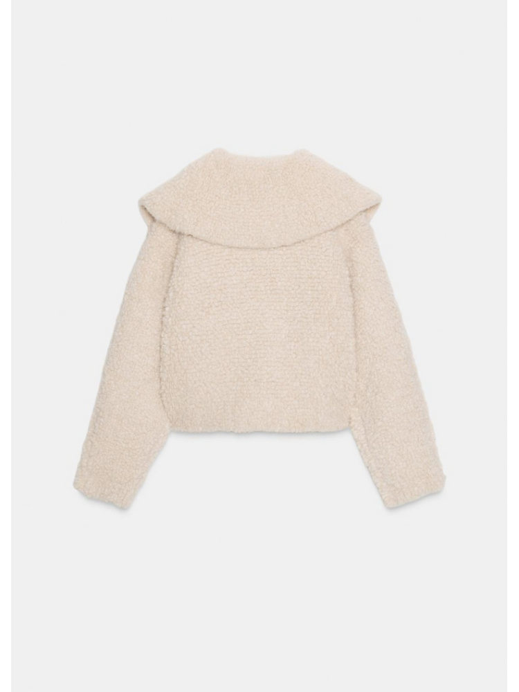 자라 부클 니트 자켓--5