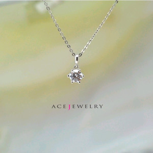 14k 화이트골드 목걸이