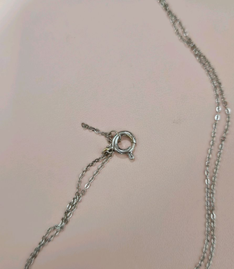 14k 화이트골드 목걸이--6