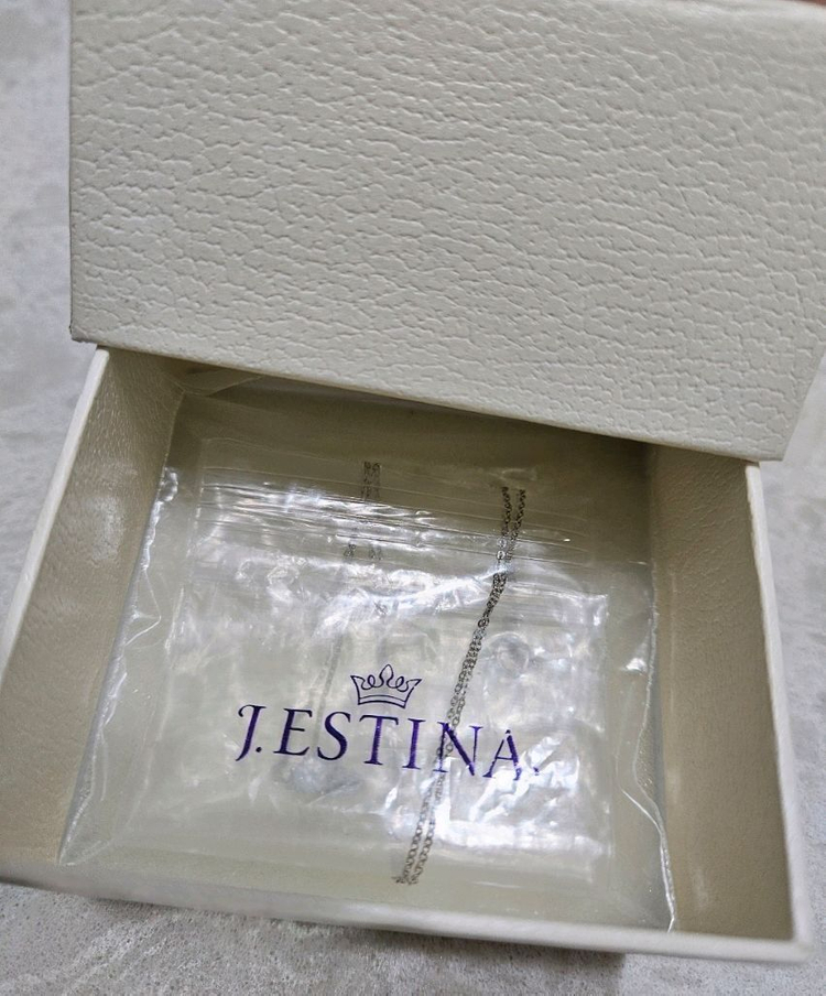 14k 화이트골드 목걸이--7