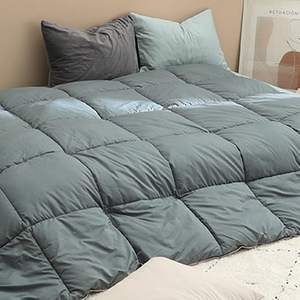 올리비아 데코 투웨이 자가발열 차렵이불Q 블루그레이