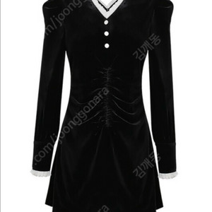 마린핑거스 드레이프 벨벳 원피스