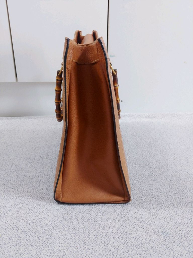 정품 클래식 구찌 다이애나 뱀부 빅백 빈티지 토트백--3