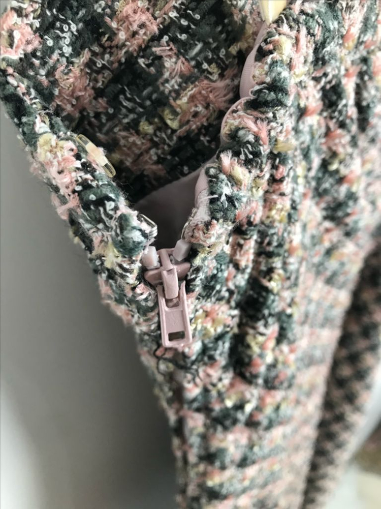 히메오네갸루 트위드 핑크롱끈원피스 y2k 빈티지 로걀 로맨틱 연말룩 파티룩 미디원피스 이미지