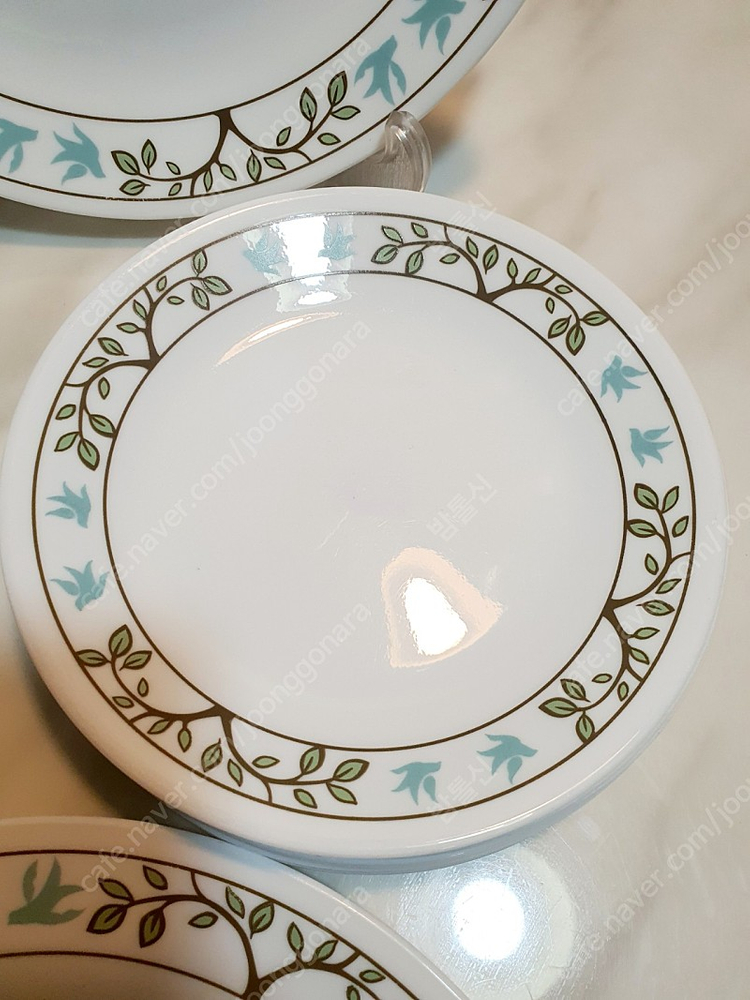 빈티지 코렐 트리버드 대접시와 소접시 개당값 이미지