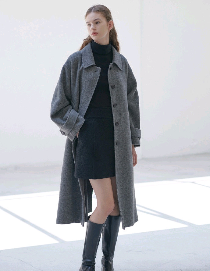 닐바이피 헤링본 핸드메이드 코트--1