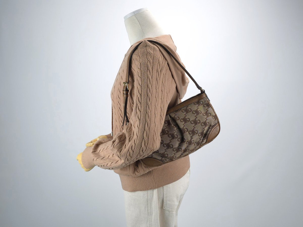 닥스 DD패턴 스몰 호보백 브라운 숄더백--1