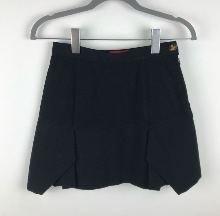 비비안웨스트우드 블랙 미니 스커트 a라인갸루락시크고스펑크룩 빈티지--0