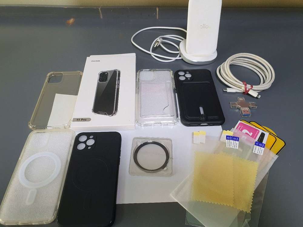 <무음>아이폰11프로 64기가 실버 해외판 배터리80%--7