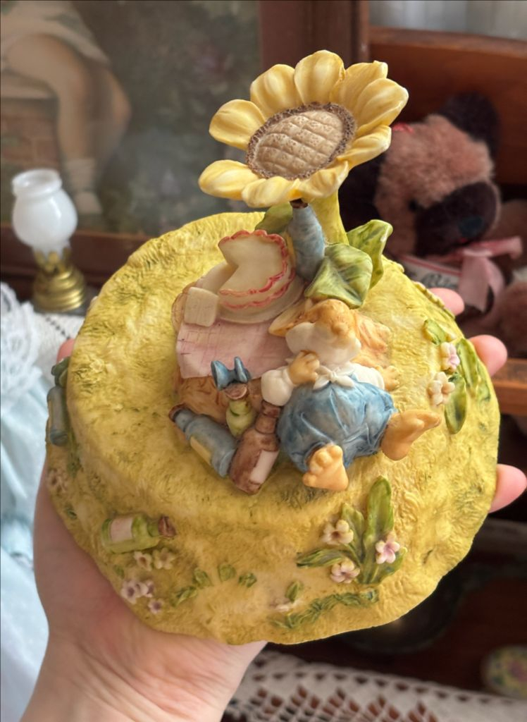 빈티지오르골) 1991년도 빈티지 Ganz 리틀치저스 생쥐 오르골 빈티지피겨린 빈티지소품 앤틱소품 카페인테리어소품--0