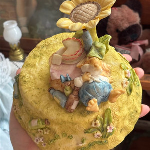 빈티지오르골) 1991년도 빈티지 Ganz 리틀치저스 생쥐 오르골 빈티지피겨린 빈티지소품 앤틱소품 카페인테리어소품