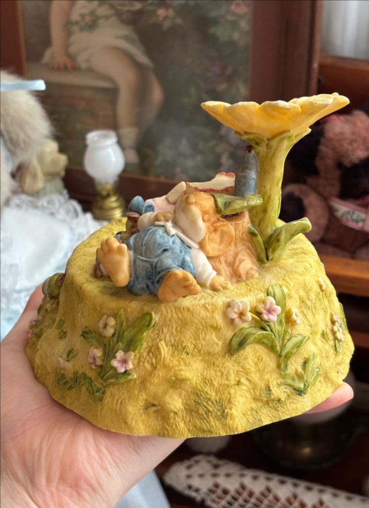 빈티지오르골) 1991년도 빈티지 Ganz 리틀치저스 생쥐 오르골 빈티지피겨린 빈티지소품 앤틱소품 카페인테리어소품--1