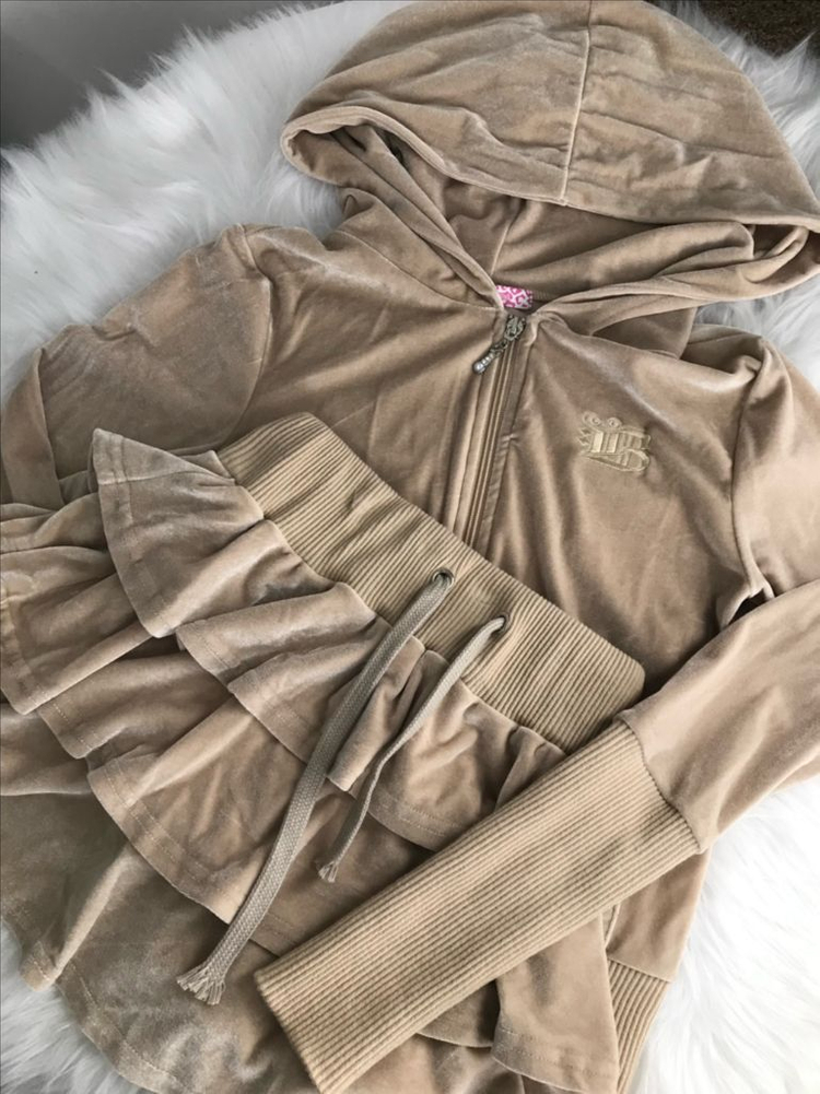 베이비메탈클럽 캔디코튼 벨벳 벨루어 y2k 베메클 트레이닝 세트 셋업--6