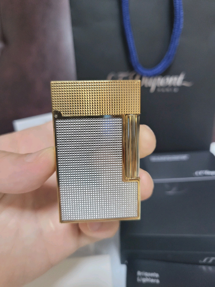 [백화점판] 듀퐁라이터 뉴 라인2 신형 ca16605 듀오스퀘어 쌍불 듀퐁 라이타--1