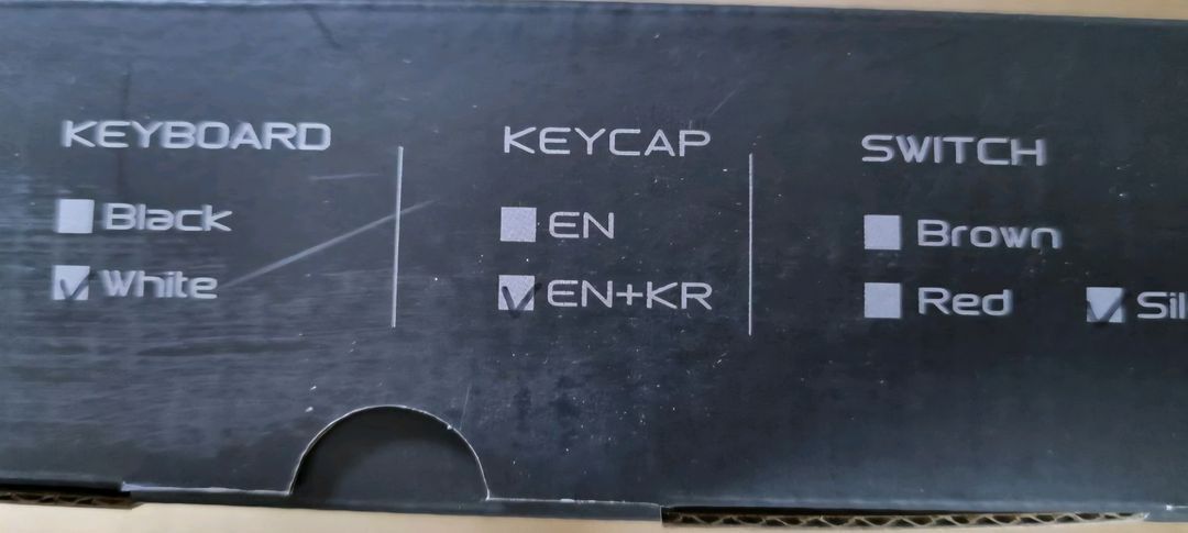 [미개봉 제품] 아콘 ARCHON K75 유/무선 블루투스 기계식 키보드 한글판 화이트 저소음 적축--1