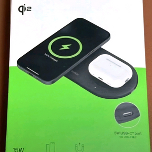 [미개봉 제품] 벨킨 부스트업 프로 Qi2 15W 2in1 마그네틱 무선 충전기 패드
