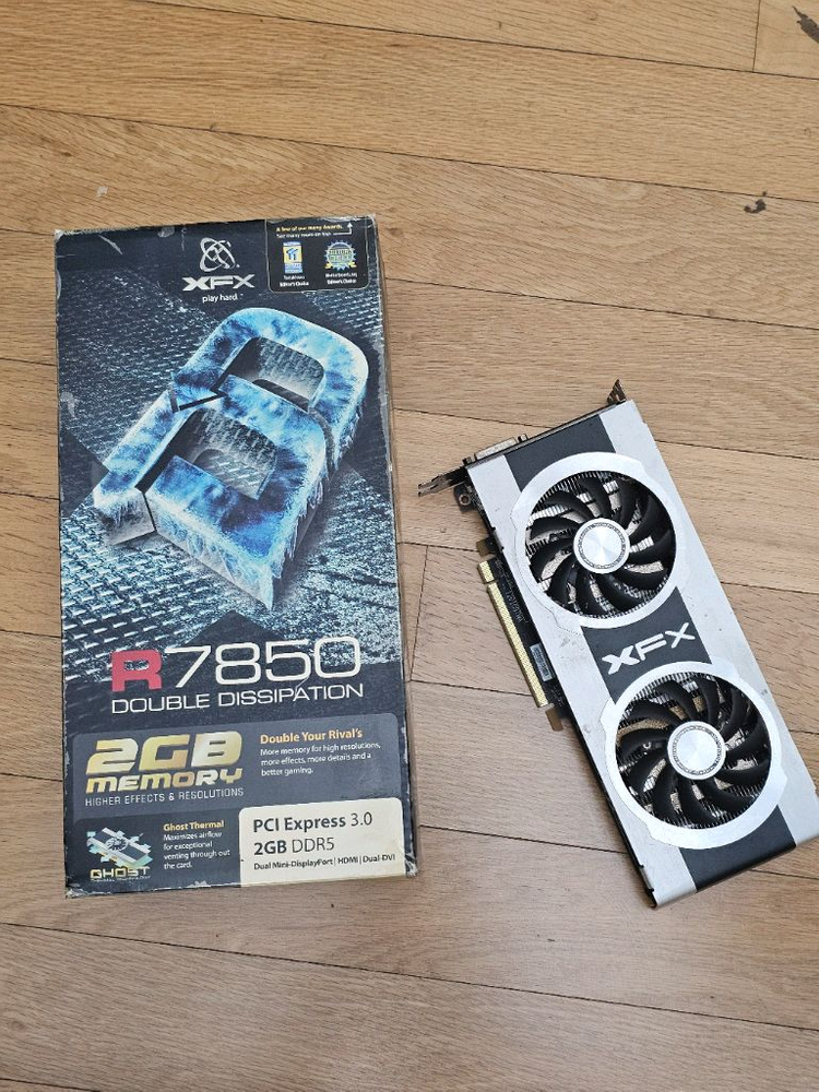 XFX 라데온 HD 7850 2GB 그래픽 카드입니다--0
