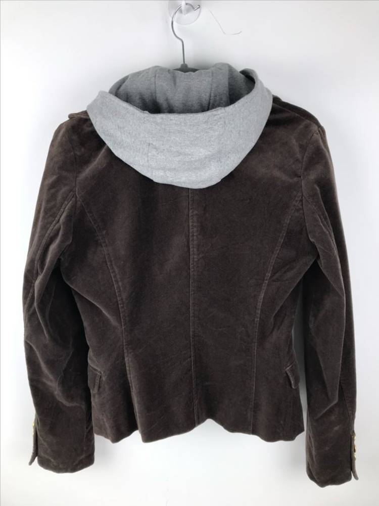 세실맥비 스웨이드 후드 자켓 브라운 라떼갸루 페어리룩 보헤미안히피룩--3