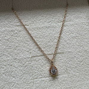 로제도르 14k 로즈골드 물방울목걸이