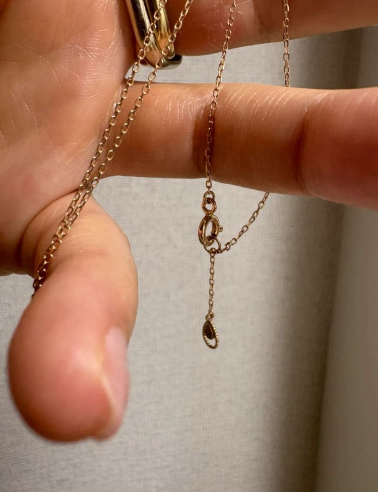 로제도르 14k 로즈골드 물방울목걸이--2