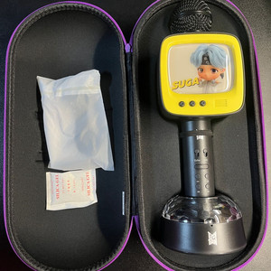 BTS 방탄소년단 슈가 SUGA 블루투스 스피커 노래방 마이크 파우치포함 이미지