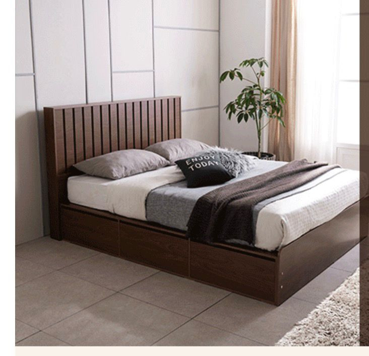 침대+프레임 Q 사이즈 (퀸 사이즈)--1