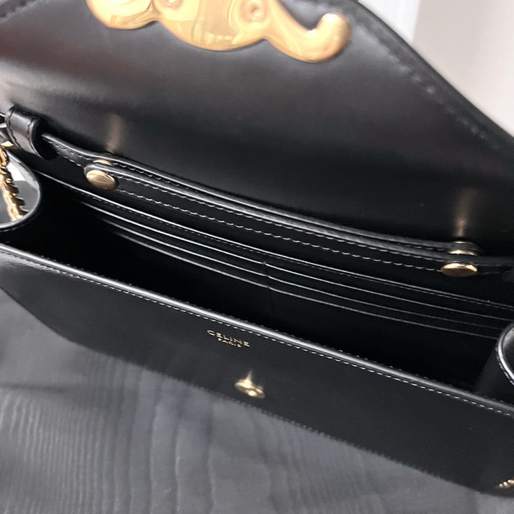 [S급/정품] 셀린느 마고 체인 지갑 가방 블랙--4