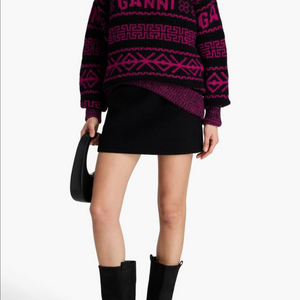 (새상품) 가니 자카드 니트 울 스웨터 S