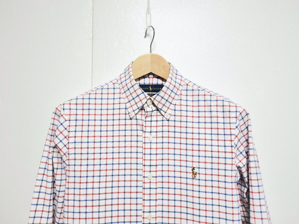 남성 POLO 폴로 랄프로렌 옥스포드 옥스퍼드 긴팔 체크 패턴 남방 셔츠--1