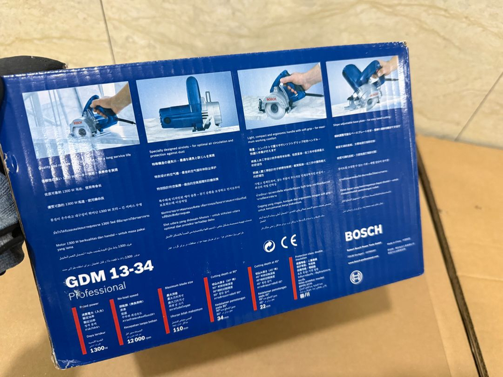 미사용 보쉬 마블커터 GDM13-34 타일 석재 콘크리트 대리석커터 절단기 1300W 이미지