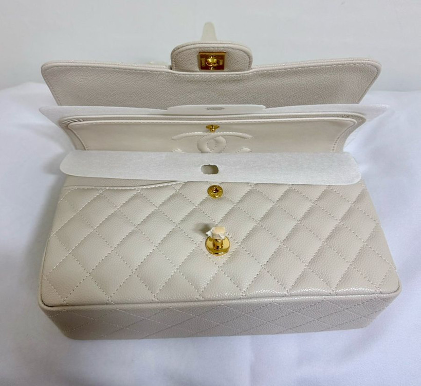 풀박스 새상품>클미 샴페인골드 캐비어 크림화이트--2