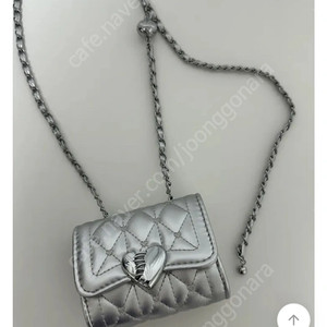체인 퀼팅 미니 가방 (실버)