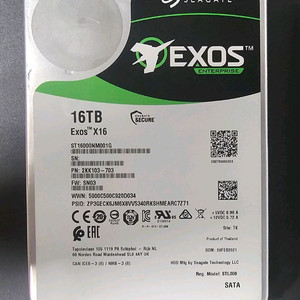 16TB HDD EXOS (A/S 있음) 1개 남음