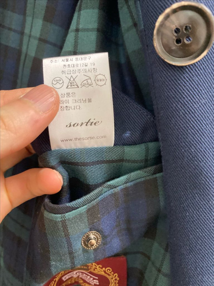 솔티(Sortie) 네이비 트렌치코트(Msize)--3