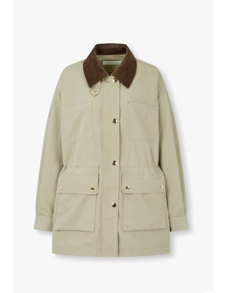 지컷 코듀로이 카라 워크 자켓 라이트 베이지카키 S s~m--1