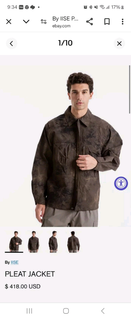 이쎄 플리츠자켓 m-> 100-105--8