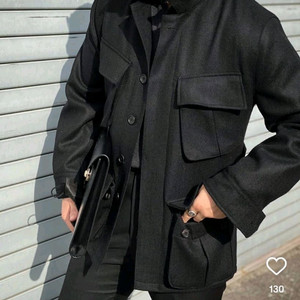 벨보로 울100 헤밀턴 블랙 필드 자켓 m 100-105