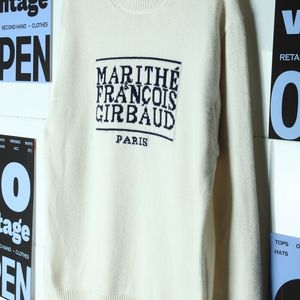 (L-XL) 마리떼프랑소와저버 니트 빅로고 올드스쿨 이미지