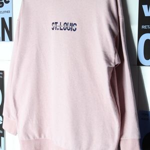 W(S-M) MLB 엠엘비 맨투맨 티셔츠 핑크 박시