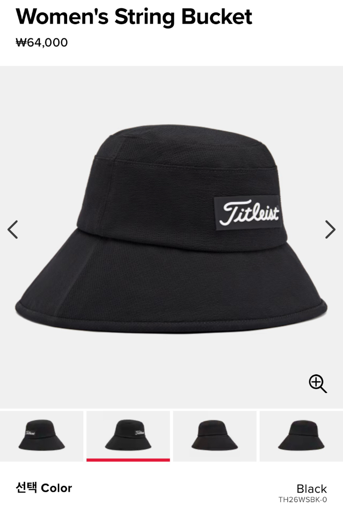 타이틀리스트 모자 Womens String Bucket Black KoreaTH26WSBK-0--1