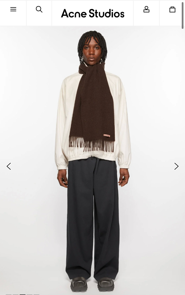 아크네스튜디오 머플러 브라운 멜란지--6