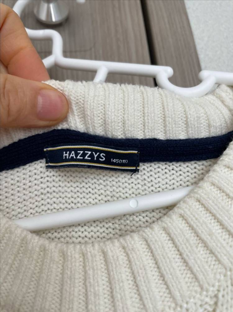 헤지스키즈 아이보리 케이블 니트 조끼 145--1